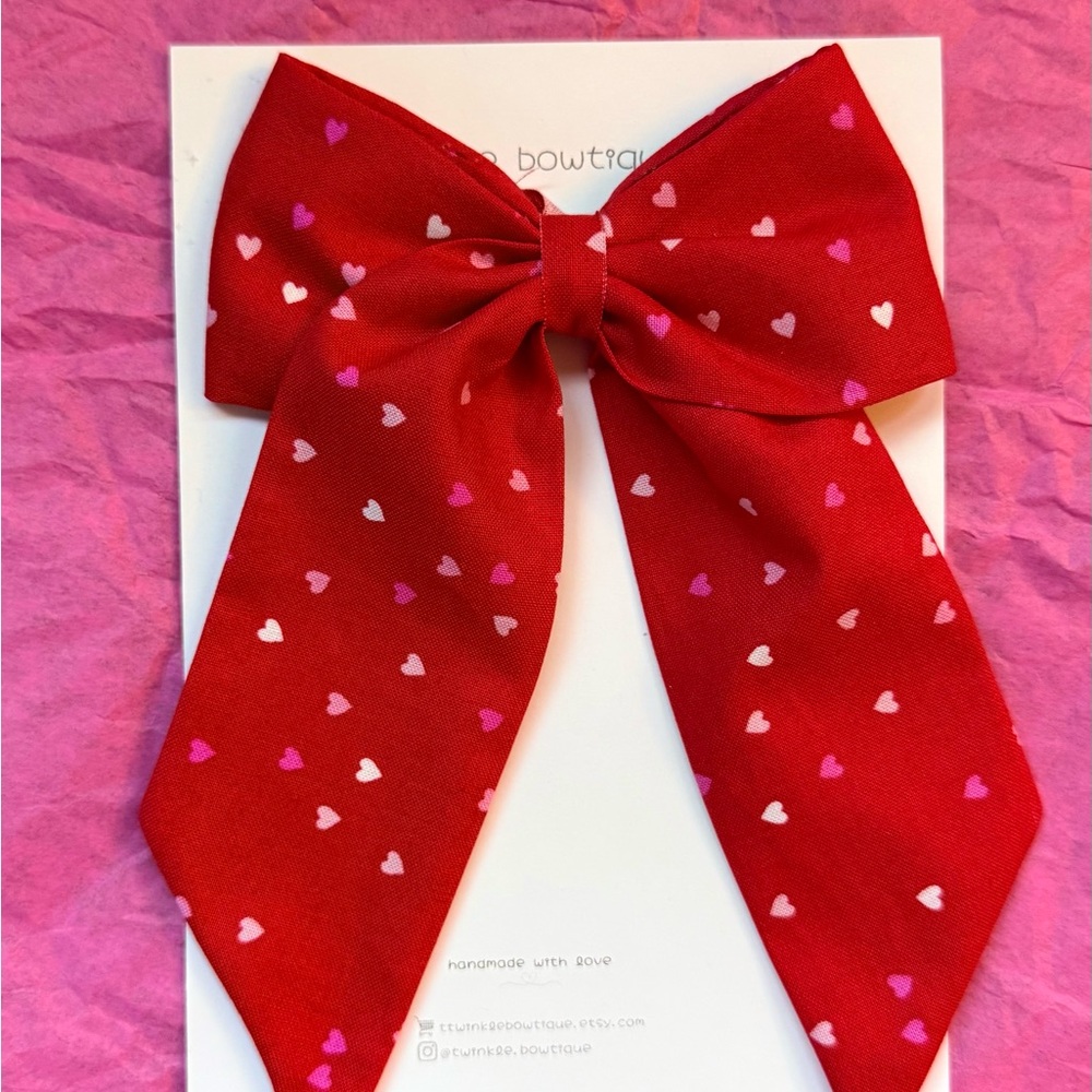 Red Heart Bow Tie for Kids